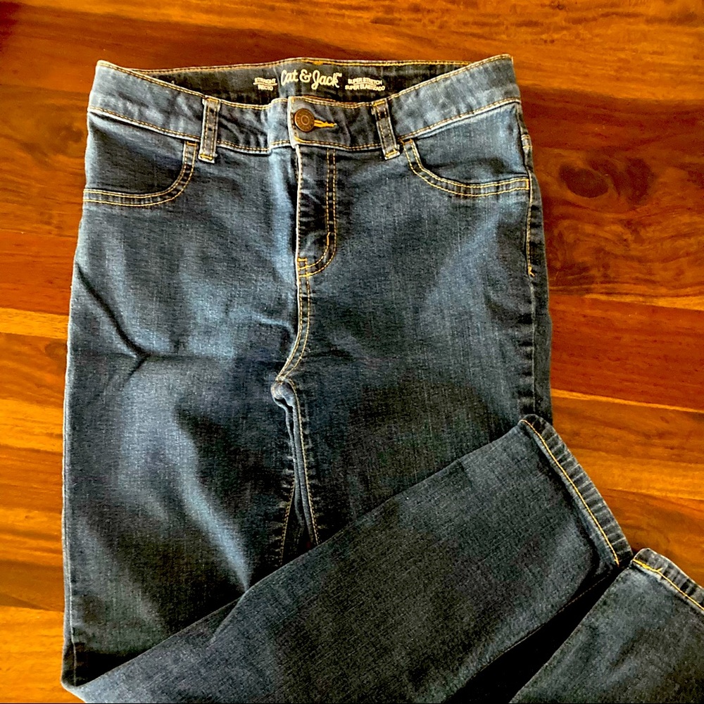 Cat & Jack straight leg super stretch girls jeans size 14